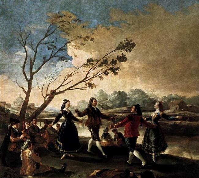 Francisco de goya y Lucientes Dance of the Majos at the Banks of Manzanares Germany oil painting art